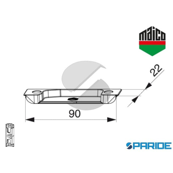 SCONTRO ALZA ANTA A4 ASSE 13 DESTRO 357675 MAICO
