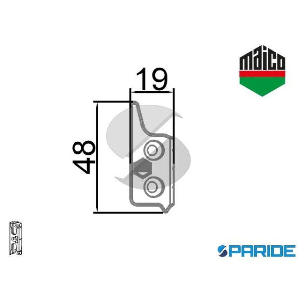 SCONTRO ALZA ANTA SINISTRO 361005 MAICO MULTI MATI...