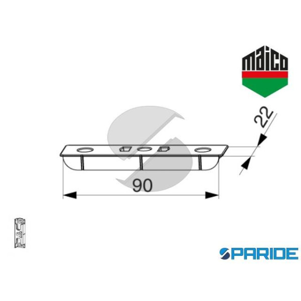 SCONTRO DELIMITATORE A4 ASSE 13 209365 MAICO