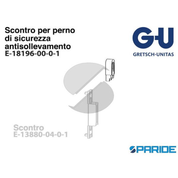 SCONTRO PERNO ANTISOLLEVAMENTO E-18196-00-0-1 GU S...