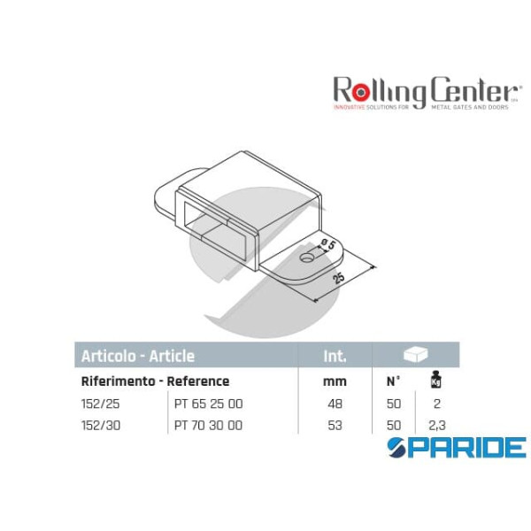 SCORRIASTA 152 25 CON ANIMA IN NYLON ROLLING CENTER