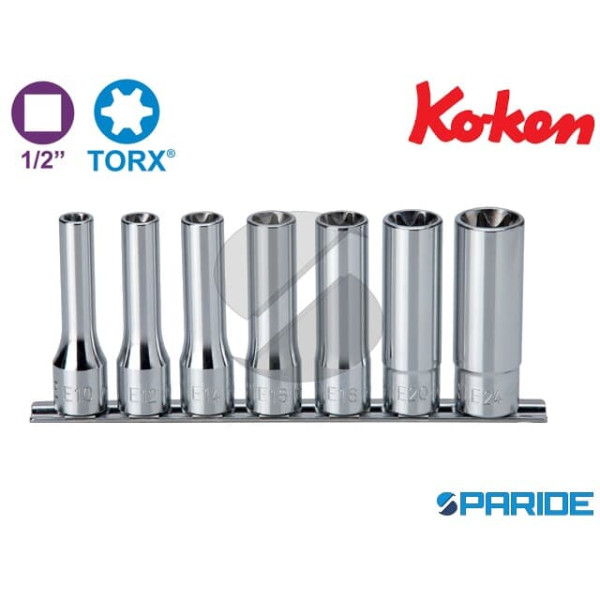 SERIE 7 CHIAVI A BUSSOLA TORX 1\2 LUNGHE 4325 KOKE...