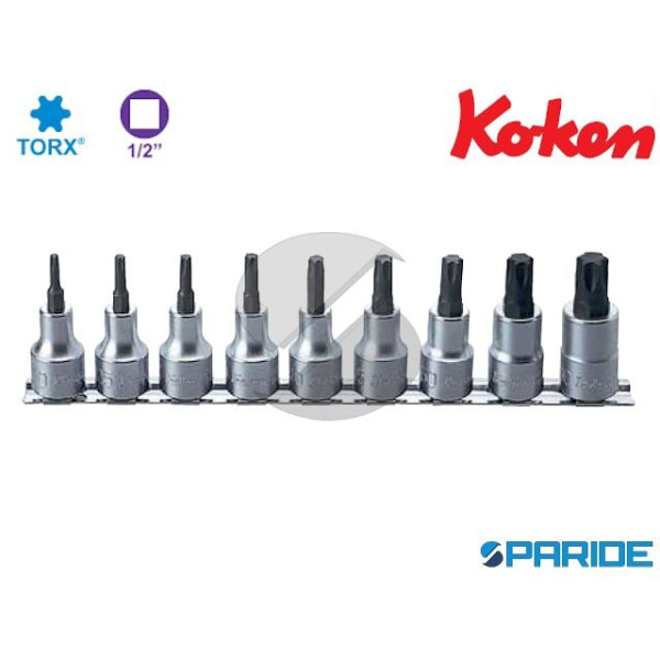 SERIE 9 CHIAVI A BUSSOLA TORX 1\2 L 60 MM KOKEN