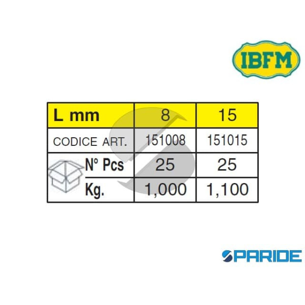 SERRATURA A CILINDRO D 16 MM IBFM 151008 UNIVERSALE PER CASELLARI POSTALI