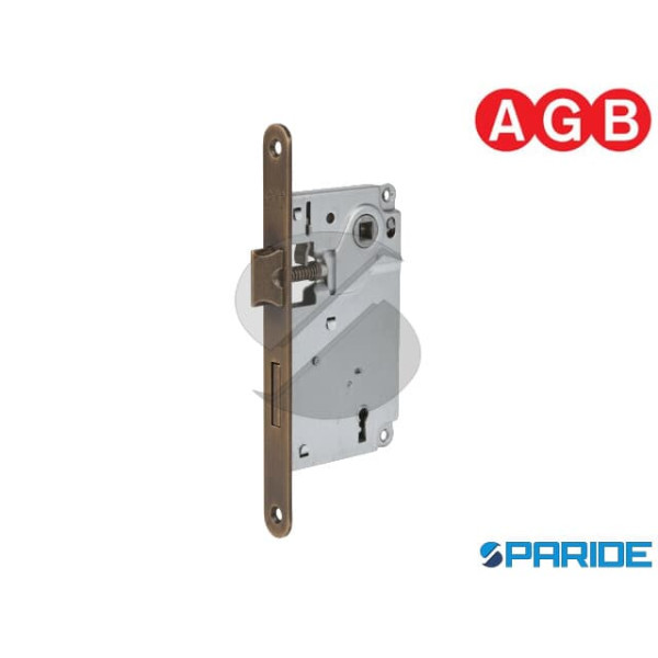 SERRATURA AGB CENTRO E 50 F 18 BRONZATA BORDO TOND...