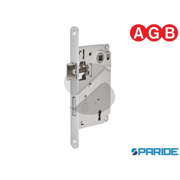 SERRATURA AGB CENTRO E 50 F 18 CROMO OPACO BORDO T...