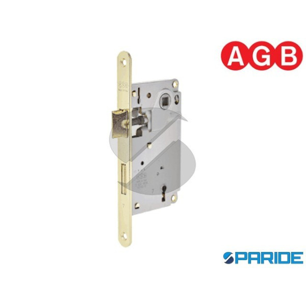 SERRATURA AGB CENTRO E 50 F 18 OTTONE LUCIDO  BORD...