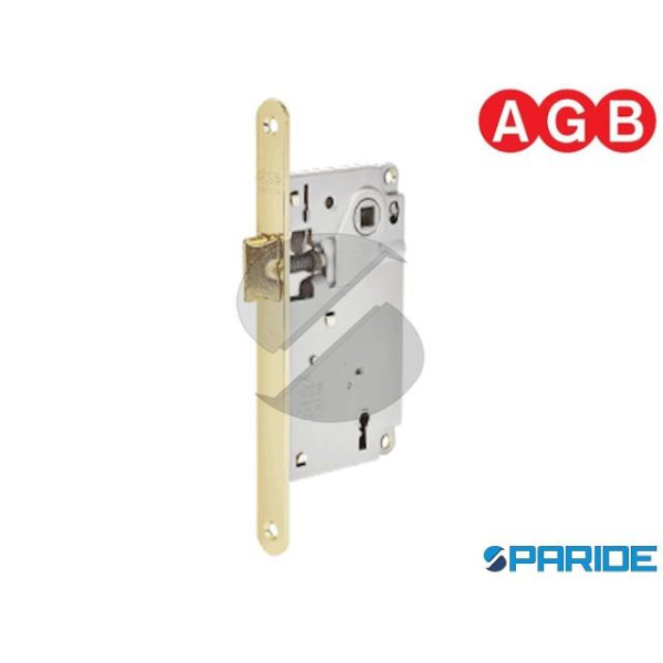 SERRATURA AGB CENTRO E 50 F 18 OTTONE LUCIDO BORDO...