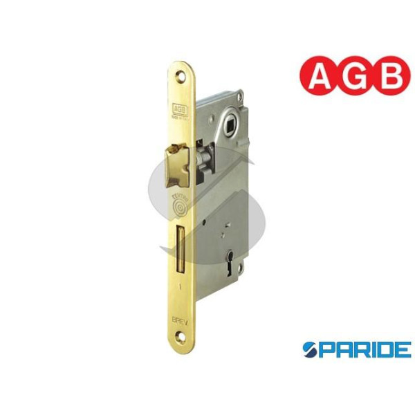 SERRATURA AGB CENTRO E 50 F 22 OTTONE LUCIDO  BORD...