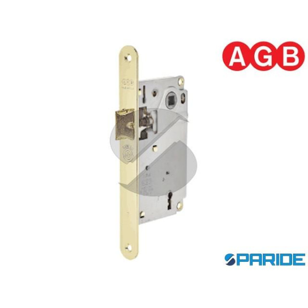SERRATURA AGB CENTRO E 50 F 22 OTTONE LUCIDO BORDO...