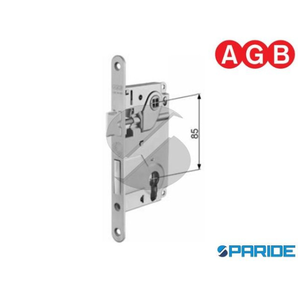 SERRATURA AGB CENTRO S E 50 F 18 NICHELATA BORDO T...