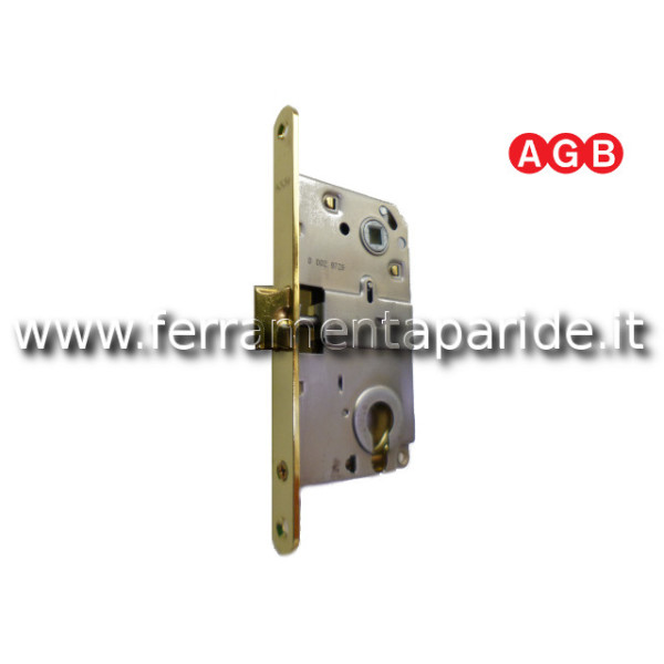 SERRATURA AGB E 50 F 18 MEDIANA OTTONE LUCIDO CILI...