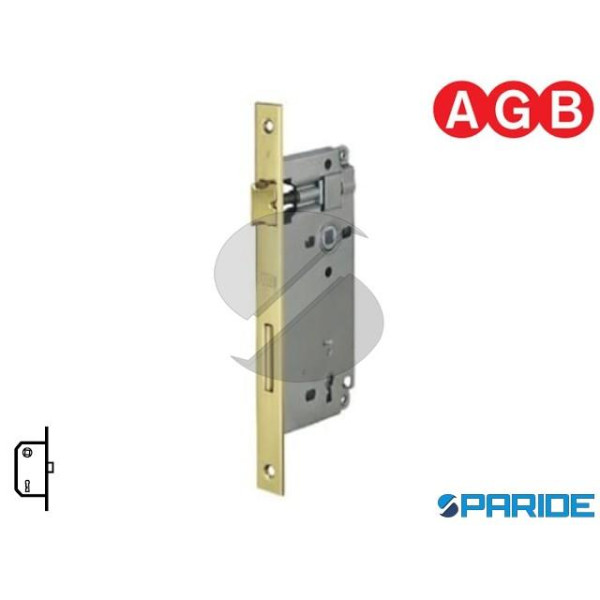 SERRATURA AGB PATENT E 40 F 22 GRANDE OTTONE LUCID...