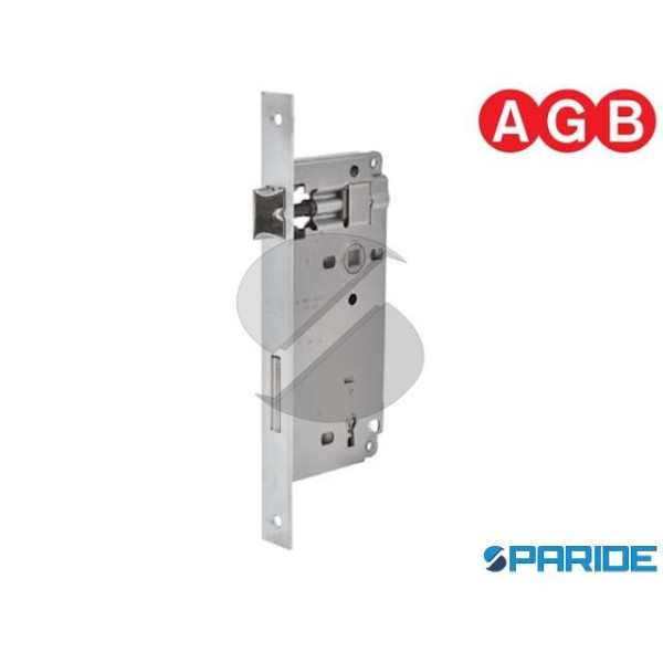 SERRATURA AGB PATENT E 45 F 20 PICCOLA CROMO SATIN...