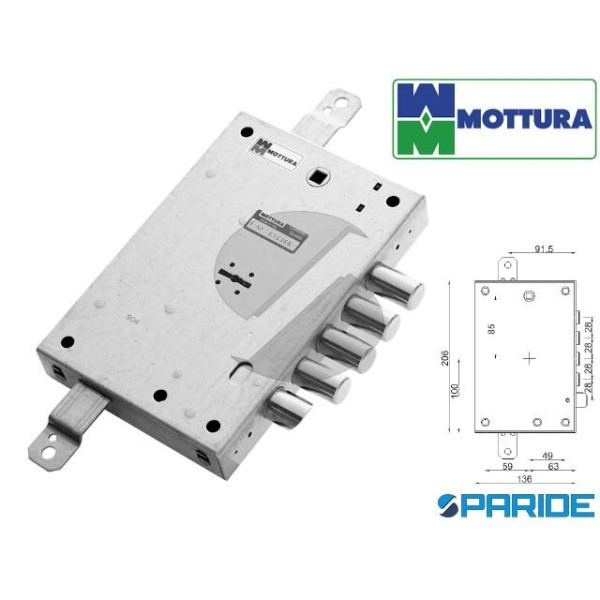 SERRATURA APPLICARE E 63 I28 SP3 DX 89571EMETS MOT...