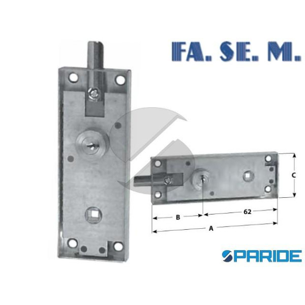 SERRATURA BASCULANTE 106 FASEM CILINDRO TONDO L 13...