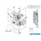 SERRATURA BONAITI WC E 50 241 F 18 CROMO SATINATO 4824105093 Q MANIGLIA 8 Q POMOLO 6