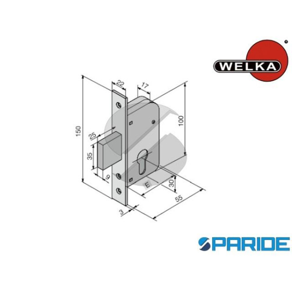 SERRATURA CANCELLO E 30 06330000 WELKA