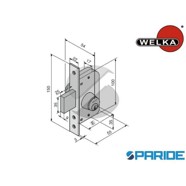 SERRATURA CANCELLO E 30 06630000 WELKA