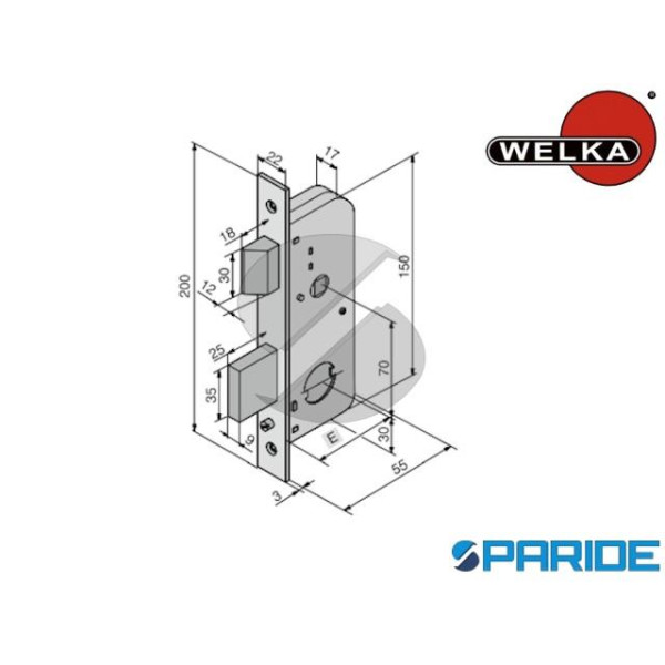 SERRATURA CANCELLO E 30 06730400 WELKA