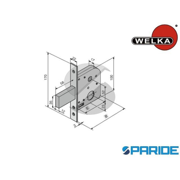 SERRATURA CANCELLO E 45 07545000 WELKA