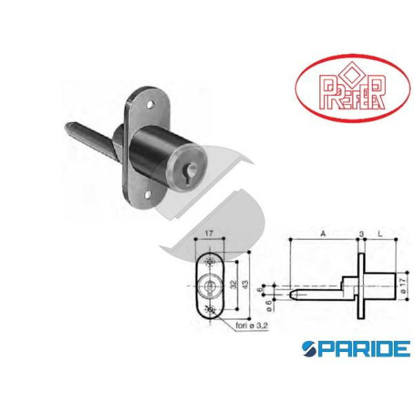 SERRATURA DA APPLICARE FC01 PREFER L 21 MM PER CAS...