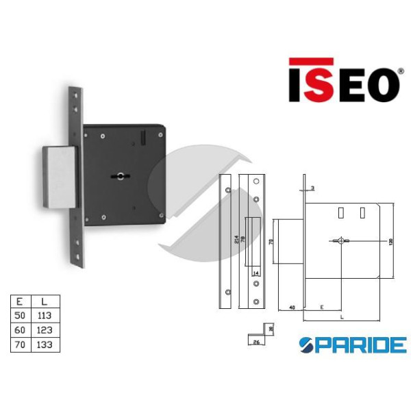 SERRATURA DA INFILARE E 50 3132 FIAM ISEO 31320050