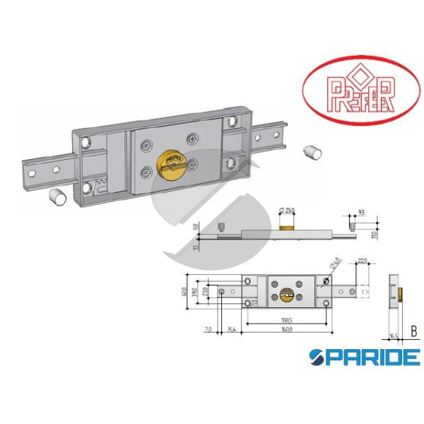 SERRATURA DOPPIA MAPPA 8601 PREFER SERRANDE 860100...