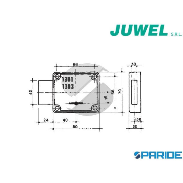 SERRATURA DOPPIA MAPPA E 40 DX 1301 JUWEL APPLICARE
