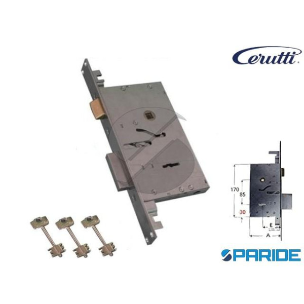 SERRATURA DOPPIA MAPPA E 60 3036 CERUTTI INFILARE ...