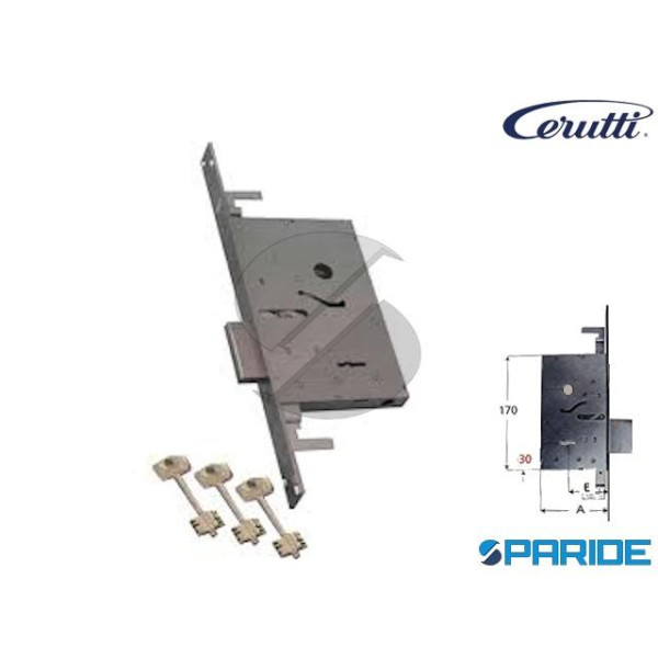 SERRATURA DOPPIA MAPPA E 70 3037 CERUTTI INFILARE ...