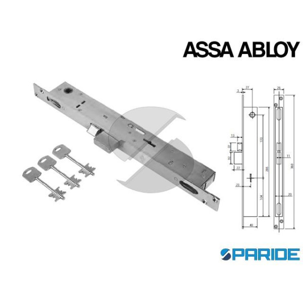 SERRATURA DOPPIA MAPPA E23-27 F6603R ASSA ABLOY MO...