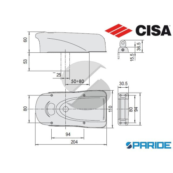 SERRATURA ELETTRICA 1A721 ELETTRIKA CISA 1A7210000