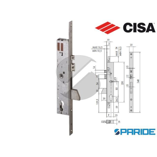 SERRATURA ELETTRICA E 25 16225 MONTANTE CISA