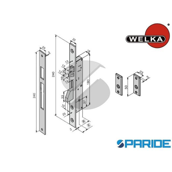 SERRATURA ELETTRICA E 30 31130040 WELKA SPILLO