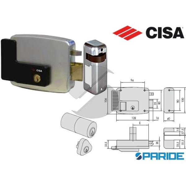 CISA Serratura elettrica elettroserratura cancelli CISA 11921 sinistra entrata mm.60 