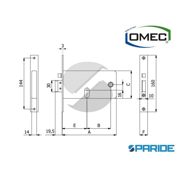 SERRATURA ELETTRICA E 60 377 OMEC FASCIA