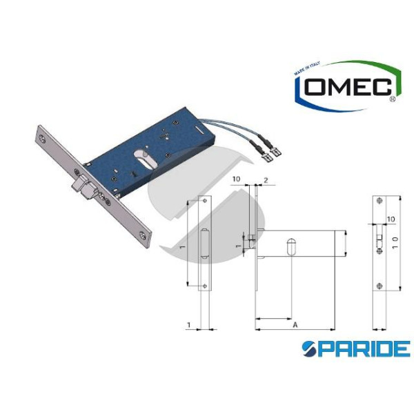 SERRATURA ELETTRICA E 60 399 DX OMEC FASCIA