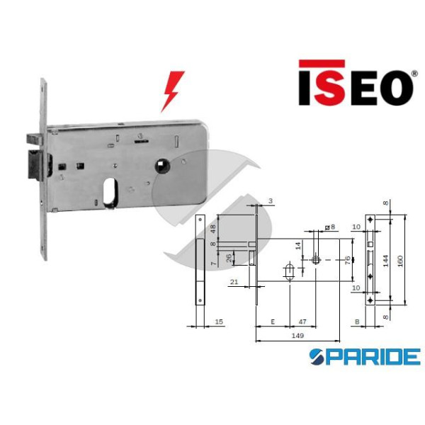 SERRATURA ELETTRICA E 60 5516020 ISEO FASCIA