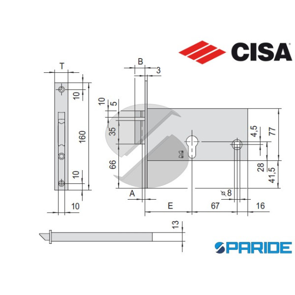 SERRATURA ELETTRICA E 70 14351 FASCIA CISA