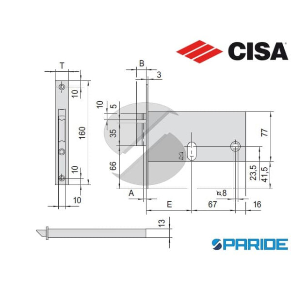 SERRATURA ELETTRICA E 70 14450 FASCIA CISA