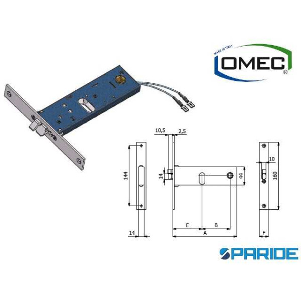 SERRATURA ELETTRICA E 70 799 OMEC FASCIA