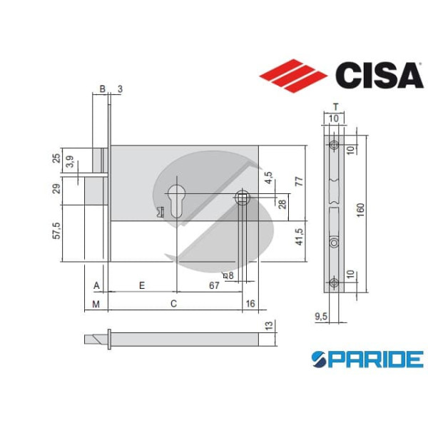 SERRATURA FASCIA E 80 44360 INFILARE CISA