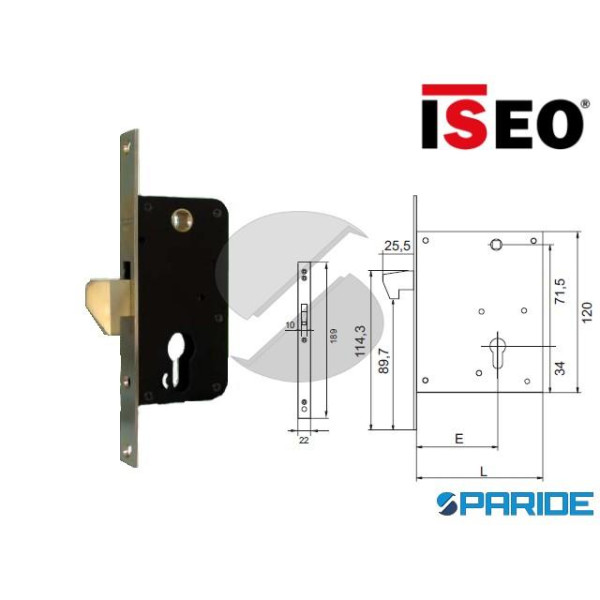 SERRATURA GANCIO E 30 58FFP FIAM CANCELLO CILINDRO...