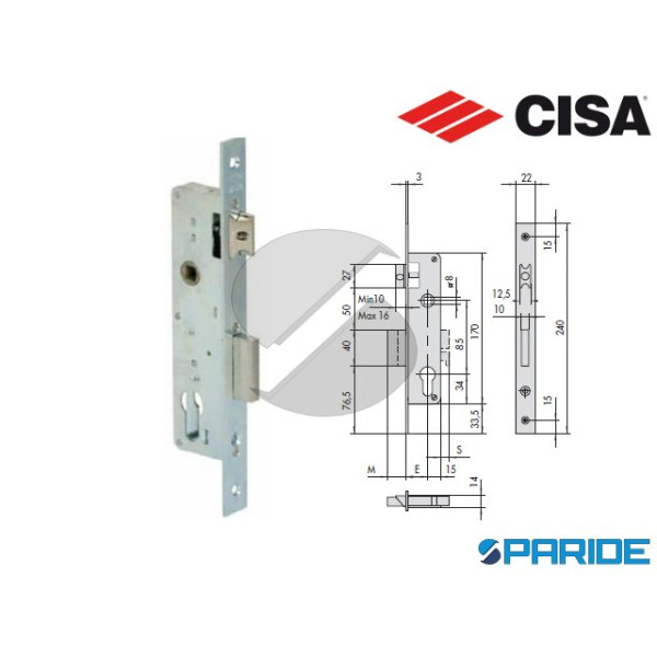 SERRATURA INFILARE E 20 44665 MONTANTE CISA 2 MAND...