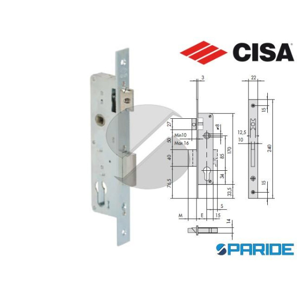 SERRATURA INFILARE E 35 44660 MONTANTE CISA