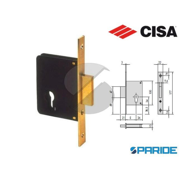 SERRATURA INFILARE E 40 52310 CISA PER LEGNO