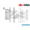 SERRATURA INFILARE E 45 5C63145047 CILINDRO BRONZATA B TONDO CISA