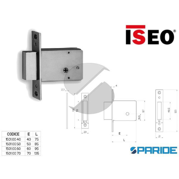 SERRATURA INFILARE E 50 1500K SPILLO ISEO 15010050