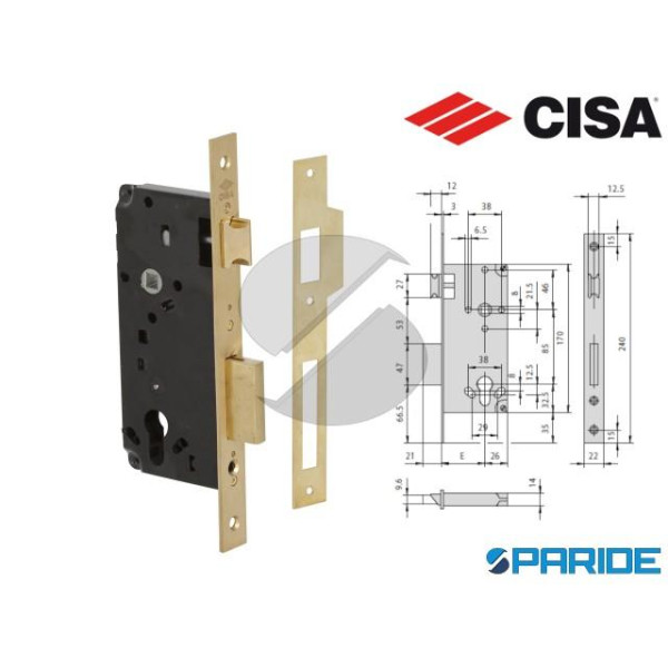 SERRATURA INFILARE E 70 5C110 CISA B QUADRO CILIND...